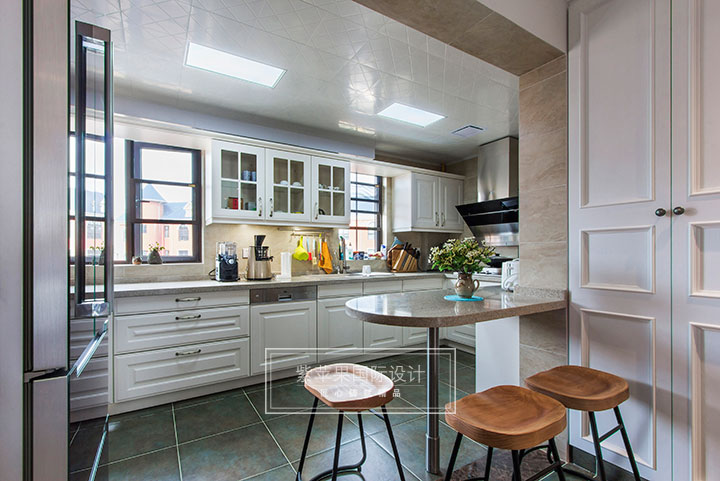 美式廚房裝修實景圖